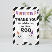 Halloween Boo Hartelijk dank Bedankkaart (Staand voorkant)