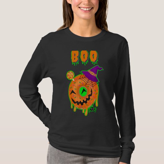 Halloween Boo Jack O' Lantern Face Pumpkin Ghost S T-shirt (Voorkant)