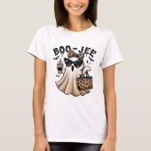 Halloween Boo-Jee Ghost Loepart Print T-shirt (Voorkant)