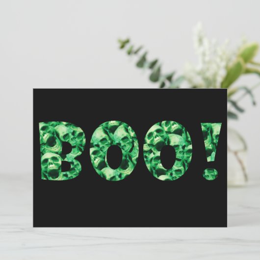 Halloween Boo. Kaart (Staand voorkant)