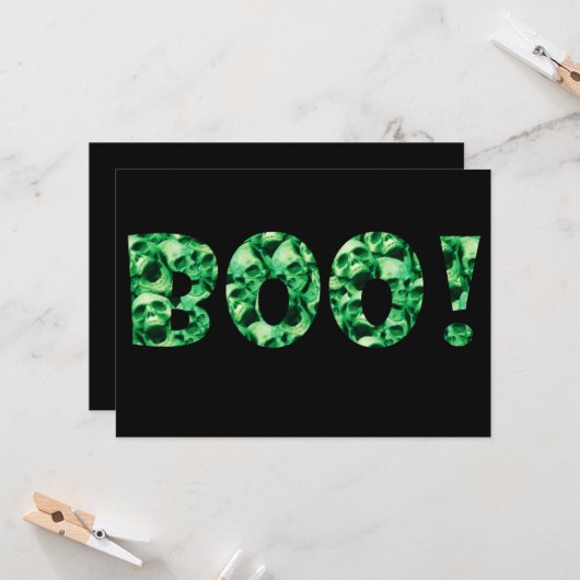 Halloween Boo. Kaart (Voorkant / Achterkant in situ)