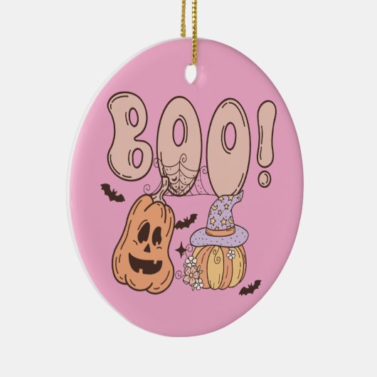 Halloween Boo Keramisch Ornament (Rechts)