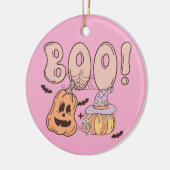 Halloween Boo Keramisch Ornament (Links)