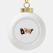 Halloween BOO! l Halloween 2021 Global Halloween Keramische Bal Ornament (Voorkant)