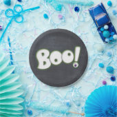 Halloween Boo Lettering Krijtbord Krijt Papieren Bordje (Feest)
