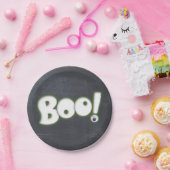 Halloween Boo Lettering Krijtbord Krijt Papieren Bordje (Feest)