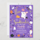 Halloween Boo Little Ghost Girl Birthday Party (Voorkant)