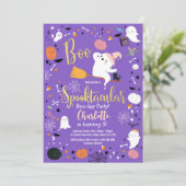 Halloween Boo Little Ghost Girl Birthday Party (Staand voorkant)