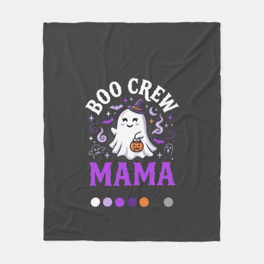 Halloween Boo Mama Magie Fleece Deken (Voorkant)