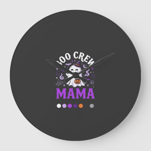 Halloween Boo Mama Magie Grote Klok (Voorkant)