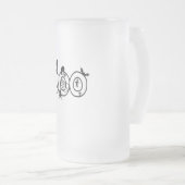 Halloween Boo met heksen Pet Black Cat Spider Matglas Bierpul (Voorkant rechts)