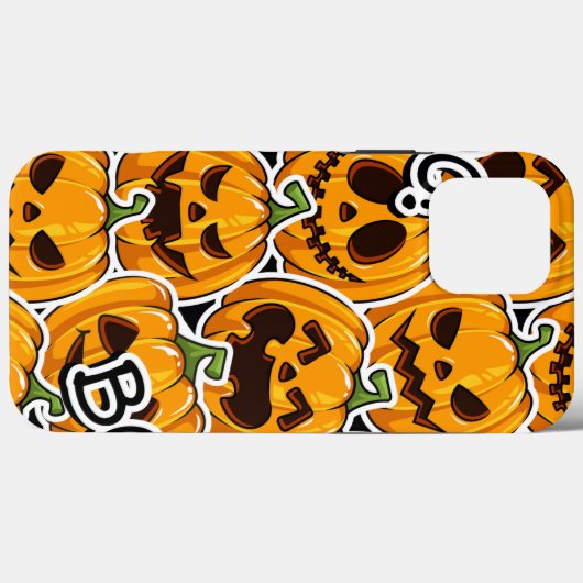 Halloween BOO Oranje pompoenen iPhone Case Mate (Achterkant (horizontaal))
