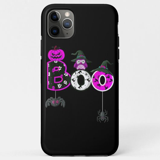Halloween Boo Owl with Witch Pet Spiders Boys Girl Case-Mate iPhone Case (Achterkant)