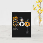 Halloween Boo Owl with Witch Pet Spiders Boys Girl Kaart (Gele Bloem)