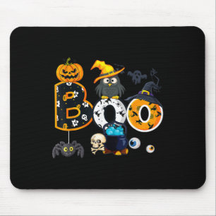 Halloween Boo Owl with Witch Pet Spiders Boys Girl Muismat