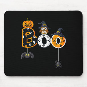Halloween Boo Owl with Witch Pet Spiders Boys Girl Muismat