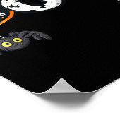 Halloween Boo Owl with Witch Pet Spiders Poster (Hoek)