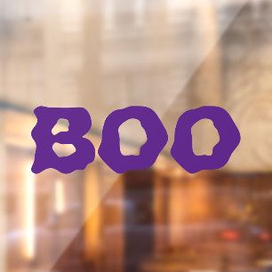 Halloween Boo paarse enge grappige decoratie Raamsticker