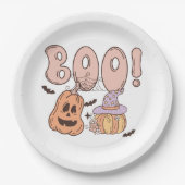 Halloween Boo Papieren Bordje (Voorkant)