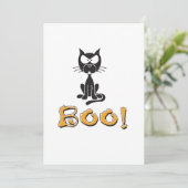Halloween Boo. Partij uitnodigen Kaart (Staand voorkant)