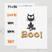 Halloween Boo. Partij uitnodigen Kaart (Voorkant / Achterkant)