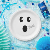 Halloween Boo Party Schattige Ghost Face Papieren Bordje (Feest)