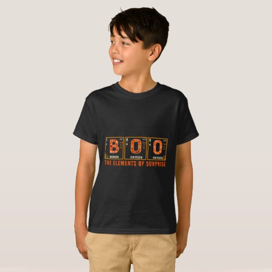 Halloween Boo Primaire Elementen van Verrassingswe T-shirt (Voorkant volledig)