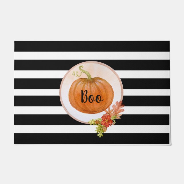 Halloween "Boo" Pumpkin Deurmat (Voorkant)