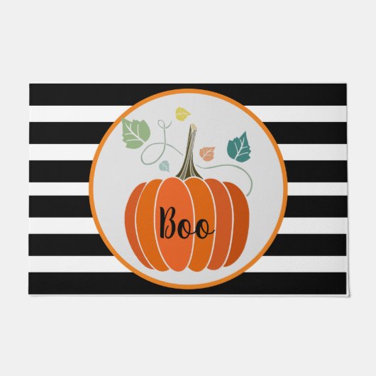 Halloween "Boo" Pumpkin Doormat Deurmat (Voorkant)