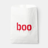Halloween boo rode bloederige enge lekkernijen bedankzakje (Voorkant)