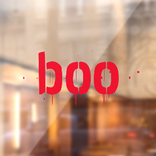 Halloween boo rode, enge spookachtige decor raamsticker