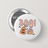 Halloween Boo Ronde Button 5,7 Cm (Voorkant /achterkant)