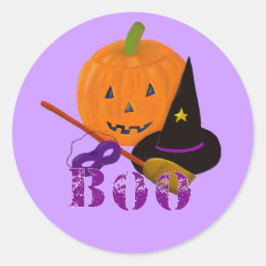 Halloween BOO! Ronde Sticker