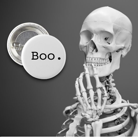Halloween Boo Sarcastic Minimalist Ronde Button 3,2 Cm
