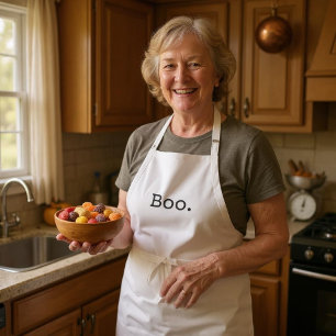 Halloween Boo Sarcastisch Minimalistisch Standaard Schort