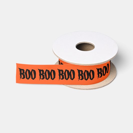 Halloween BOO Satin Satijnen Lint (Spoel)