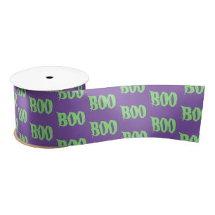 Halloween BOO Satin Satijnen Lint