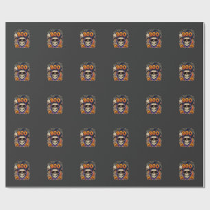 Halloween Boo Schedel Zonnebril Vector Cadeaupapier