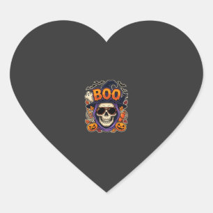 Halloween Boo Schedel Zonnebril Vector Hart Sticker