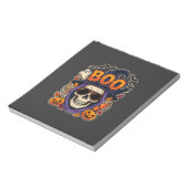 Halloween Boo Schedel Zonnebril Vector Notitieblok (Linkerzijde)