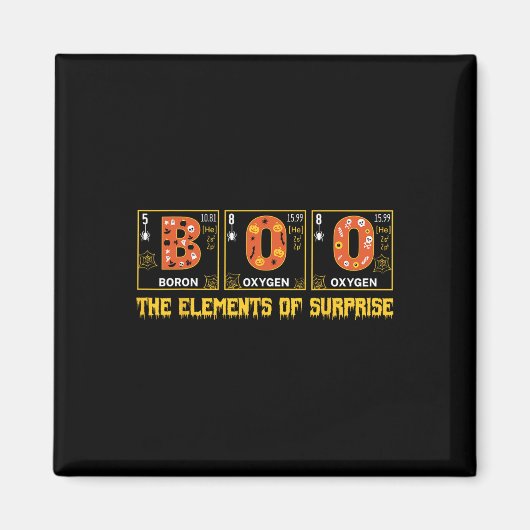 Halloween Boo School Chemistry Nerd Physics Pumpki Magneet (Voorkant)