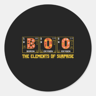 Halloween Boo School Chemistry Nerd Physics Pumpki Ronde Sticker