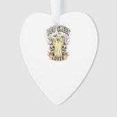 Halloween Boo Sheet Liefhebber Geest Maan Ornament (voorkant)