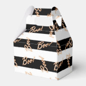 Halloween BOO Sinaasappel Zwart Wit Feestvoordeeld Bedankdoosjes (Achterkant)