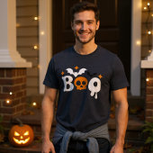 Halloween Boo Skull Bats Moderne Typografie Tri-Blend Shirt