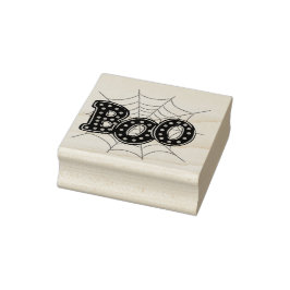 Halloween "Boo" Spider Web Rubberstempel
