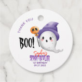 Halloween Boo Spooktacular Ghost Favor Bedankjes Labels (Voorkant)