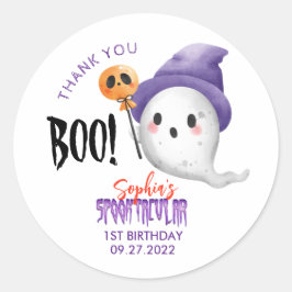 Halloween Boo Spooktacular Ghost Favor Ronde Sticker