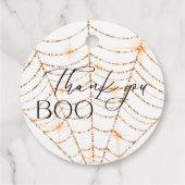 Halloween Boo Spooky Skeletons Kostuum Baby shower Bedankjes Labels (Achterkant)