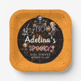 Halloween Boo Spooky Skeletons Kostuum Baby shower Papieren Bordje